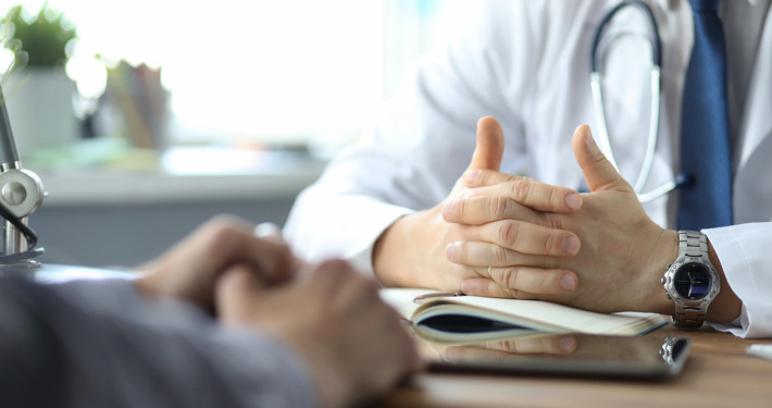 gamma knife radiosurgery - doctor giving a consultation to a patient