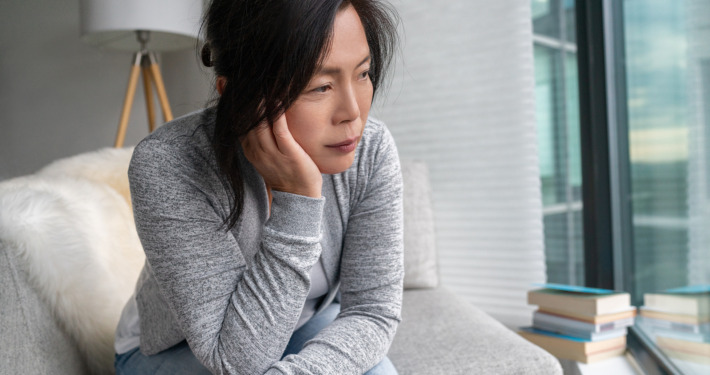 Gamma Knife radiosurgery - woman lonely at home self isolation quarantine